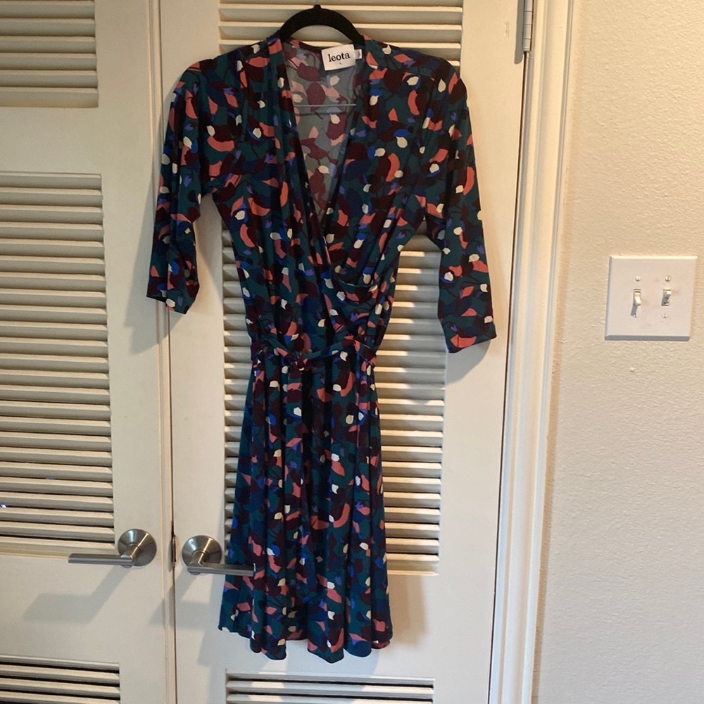 Leota faux wrap dress